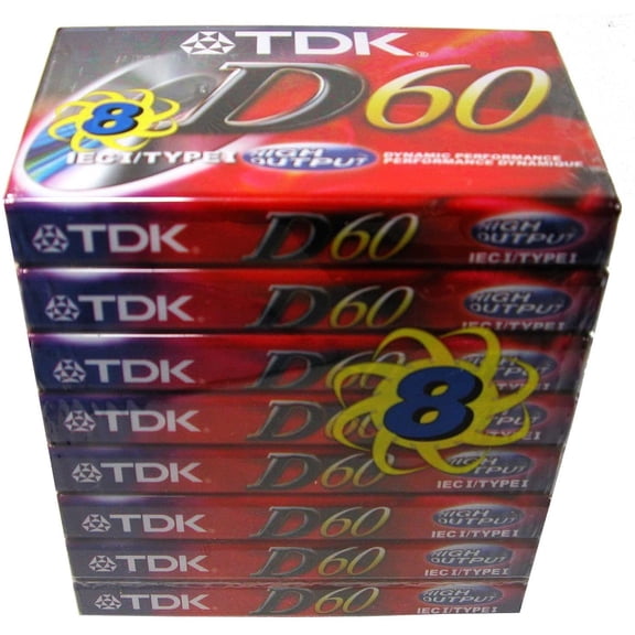 TDK Dynamic 60 (8 pack), A fine general purpose recording tape By Brand TDK