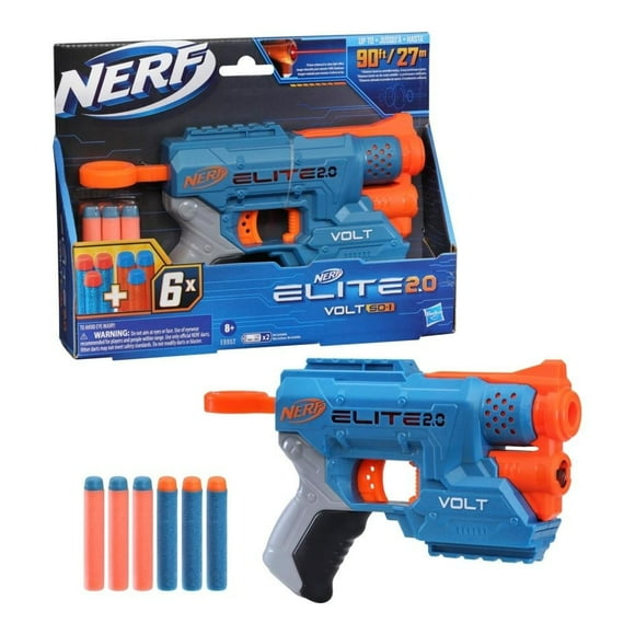 Lanzador Hasbro Nerf Elite 2.0 Volt Rayo de Luz y Portadardos integrado 6 dardos incluidos
