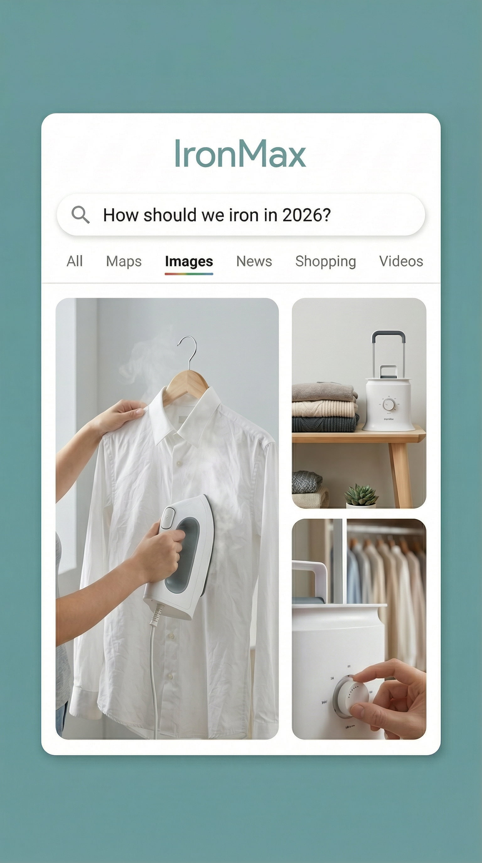 IronMax Iron Dryer Clothes Irons, White