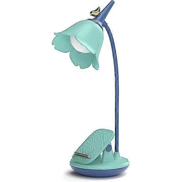 Kids Desk Lamp, Clamp LED Desk Lamp with 3 Color Temperatures, Dimmable Rechargeable Touch Control