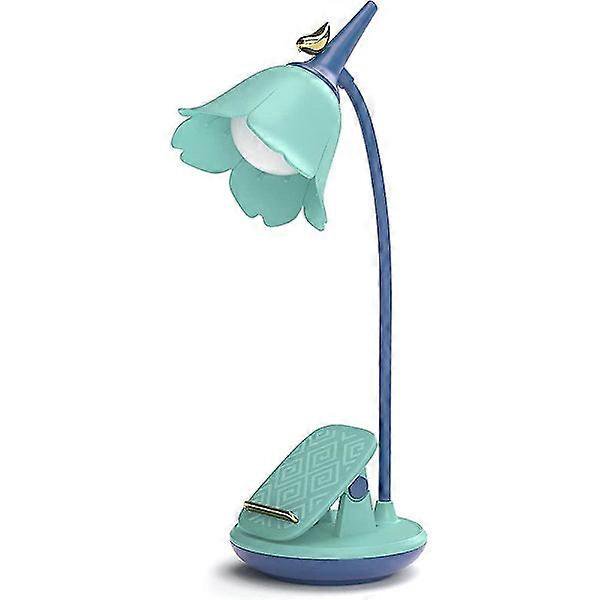 Kids Desk Lamp, Clamp LED Desk Lamp with 3 Color Temperatures, Dimmable Rechargeable Touch Control