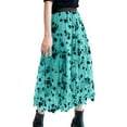thumbnail image 2 of Gibobby faldas aesthetic Falda de malla larga elástica de cintura alta para mujer primavera verano plisada para mujer(Azul, L), 2 of 5