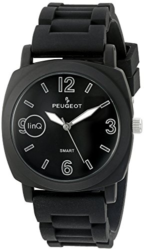 Bluetooth Smart Connected' Quartz Metal and Rubber Dress Watch, Color:Black (Model: LQ1001BK)