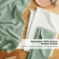 thumbnail image 7 of KITCHENAID Gourmet Series Gridlines Kitchen Towels 3-Pack Set, 100% Cotton Absorbent, Pistachio Green, 18"x28", 7 of 7