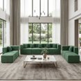 thumbnail image 2 of BEHOST 202.5" Oversized Boneless Couch, 27.5" Deep Seat Modular Sectional Sofas for Living Room, Teddy Green, 2 of 6