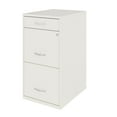 thumbnail image 2 of 18" Deep 3 Drawer Metal Organizer File Cabinet with Pencil Drawer, Pearl White, 2 of 4