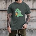 thumbnail image 2 of Camisas Para Hombre Tops Casuales Jersey de Cuello Redondo de Moda Camiseta Con Estampado de Dinosaurio Manga Corta Odeerbi ODB168674, 2 of 4