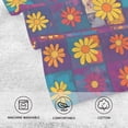 thumbnail image 5 of Yayeee 100% Cotton Hand Towels for Bathroom 16" x 28" Soft Absorbent Kitchen Towel, Colorful Checkered Daisy, 5 of 7