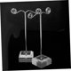 thumbnail image 3 of unbranded 10Ud Exhibidor De Aretes En Metal Plateado Con T Y Acrílico Negro Y Transparente, 3 of 4
