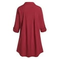 thumbnail image 3 of DYMADE Women Plus Size Lace Stitched Solid Color Loose Blouse Top, 3 of 3