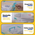 thumbnail image 4 of Contenedores de almacenamiento TERGOO de 2 capas, 7,6 L con tapas, azules, 4 of 6