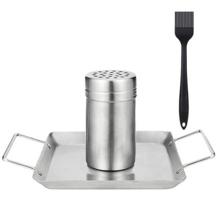 

Beer Can Chicken Roaster Rack Stainless Steel Vertical BBQ Roasting Holder for Safe Barbecue Stand with Brush
