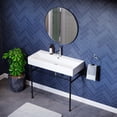 thumbnail image 5 of Claire 40 Ceramic Console Sink White Basin Black Legs, 5 of 10