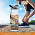thumbnail image 6 of Butterfly Mountain Clouds Sports Water Bottle Portable Travel Mug 32oz BPA Free Leak Proof Straw Transparent Tritan for Gym Yoga Cycling Camping, 6 of 7