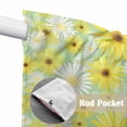 thumbnail image 4 of Farmhouse Daisy Swag Curtains for Kitchen/Bedroom/Living Room, Spring Watercolor Yellow White Floral Green Scalloped Curtains 63 Inch Long, Window Swag Topper Curtains Valances 2 Panels Set 36"x63", 4 of 8