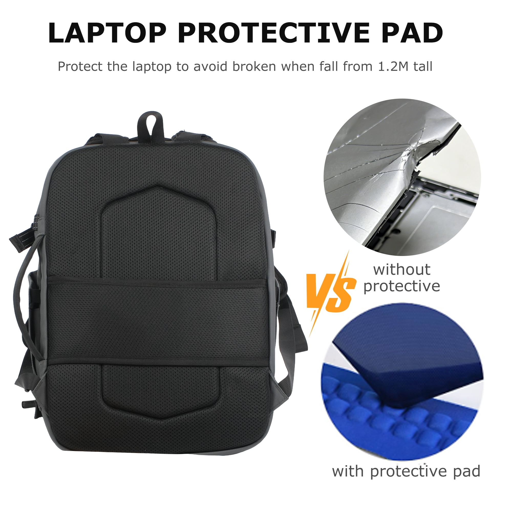 Smicure Travel carry on Backpack Laptop Business 18 Inch Business Anti Theft Slim Water Resistant Sturdy College Computer Bag.Gray