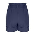 thumbnail image 4 of DDAPJ pyju Flowy Shorts for Women Summer Trendy 2025 Drawstring High Waisted Rolled Hem Shorts Lightweight Comfy Wide Leg Beach Shorts Navy XXL, 4 of 7