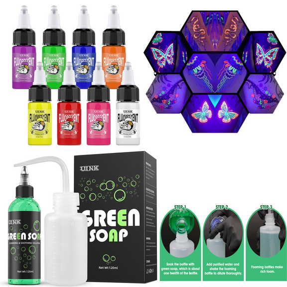 DQFART Tattoo Ink and Cleaning Kit Tattoo Aftercare