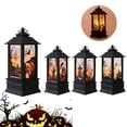 thumbnail image 1 of Portable Lanterns Candle LED Lamp Lights, Pumpkin Flame Lights Hanging Lanterns for Home Party Porch, 1 of 7