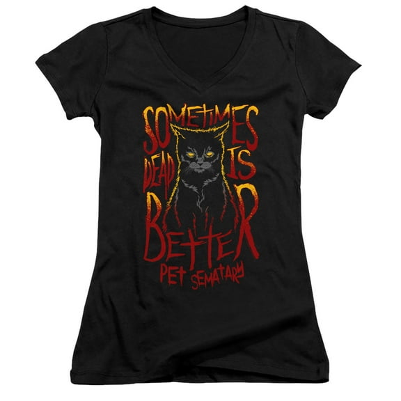 Pet Sematary Dead Is Better Junior Women's V-Neck T-Shirt Black