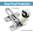 thumbnail image 4 of Door Lock Latch for Home & Hotel Security,Brushed Finish SUS-304 Stainless Steel Door Chain Lock,U-Swing Locks Front Door Locks for Kids, 4 of 7