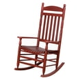 thumbnail image 5 of Hinkle Riverside Round Post Slat Back Wood Patio Rocking Chair, 5 of 10