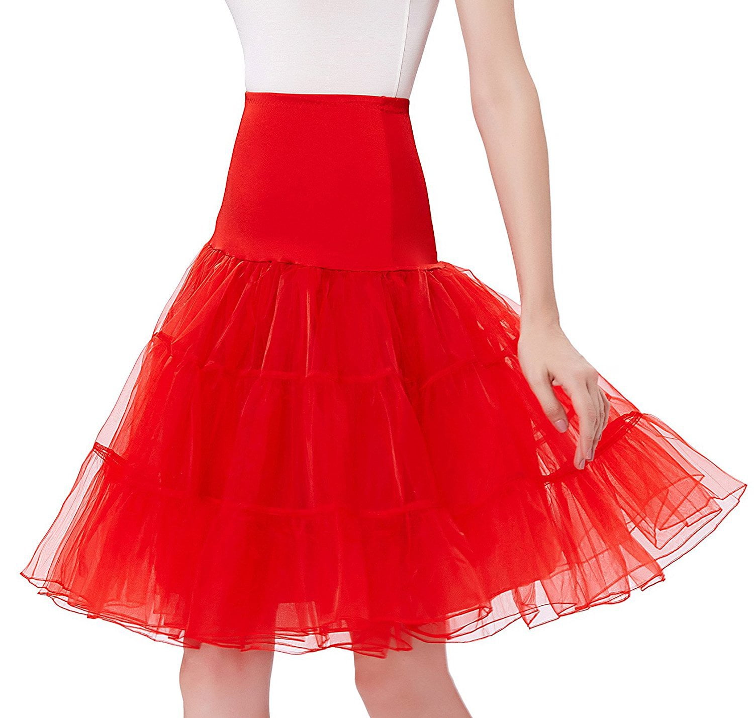 26'' 50s Vintage Petticoat Crinoline Underskirt Rockabilly Swing Tutu Skirt SliP 