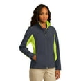 thumbnail image 4 of Port Authority Ladies Core Colorblock Soft Shell Jacket-L (Battleship Grey/ Charge Green), 4 of 6