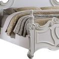 thumbnail image 4 of Benjara Frank King Size Bed, Carved Details, Finial Posts, Classic White Solid Wood, 4 of 5