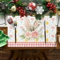thumbnail image 2 of Dsscvnef Easter Bunny Egg Pattern Linen Print Kitchen Dining Room Insulated Decorative Placemat（8） Dinner Table Mats round Placement Mats for Dining Table, 2 of 7