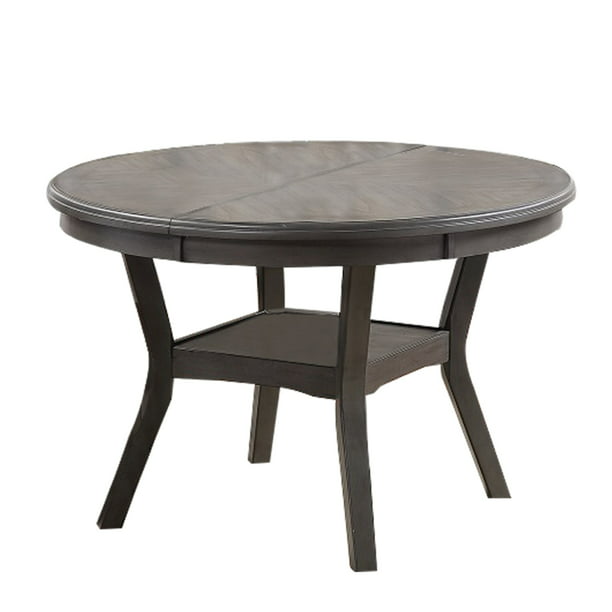Round Top Wooden Dining Table With, Finch Alfred Round Solid Wood Rustic Dining Table