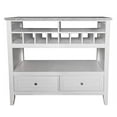 thumbnail image 4 of Kings Brand Furniture White With Marble Finish Buffet Display Console Table With Wine Storage, 4 of 6