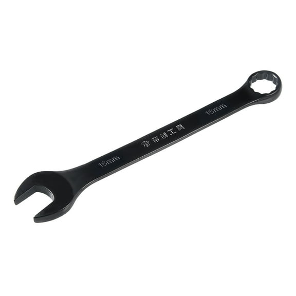 Metric 16mm 12-Point Combination Wrench Black Electrophoresis Coating, Cr-V