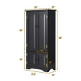 thumbnail image 3 of Costway Accent Storage Cabinet Adjustable Shelves Antique 2 Door Floor Cabinet Black, 3 of 10