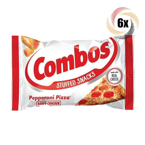 6x Bags Combos Baked Snacks Pepperoni Pizza Stuffed Crackers 1.7oz Fast Shipping