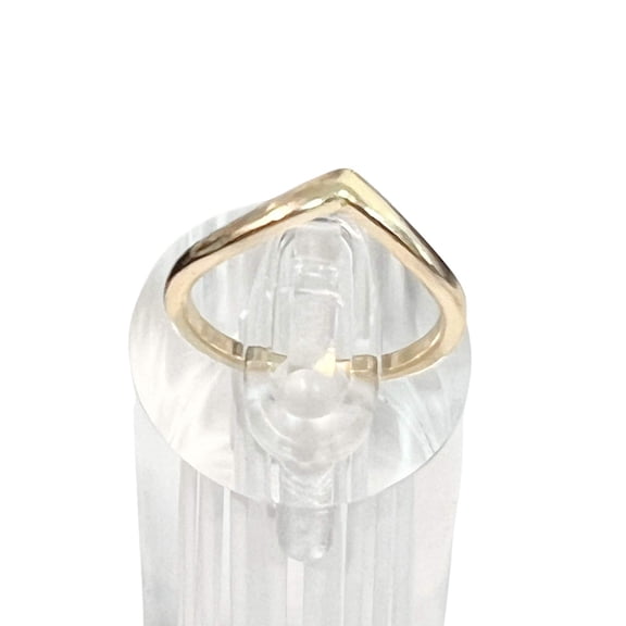 Gold-Tone Chevron V-Shape Ring US Size 7 Jewelry