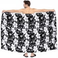 thumbnail image 6 of HAPPY BAY Men's Pareo Swim Trunk Surfing Sarong Long Beach Wrap One Size Black-N756 Summer Vacation Aloha, 6 of 6