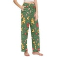 thumbnail image 2 of FORMRS Women's Pajama Pants with Pockets Soft Comfy Loungewear Sleep Bottom, Sizes S-2XL, Yellow Christmas Gingerbread, 2 of 8