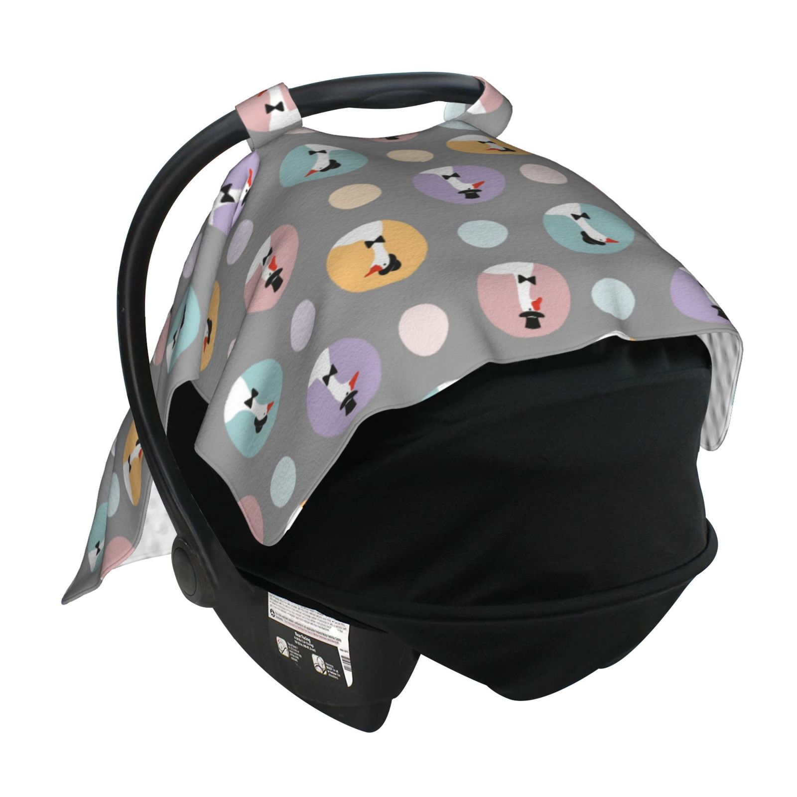 Naloa Cute Geese Baby Car Seat Cover, Breathable Baby Carrier Cover, Multiuse Baby Carrier Cover & Nursing Breastfeeding Cover
