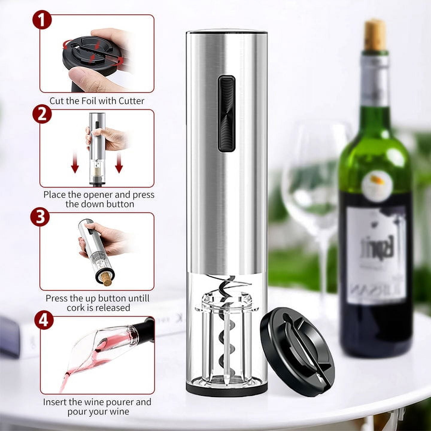 Electric Wine Bottle Opener 4 Kit