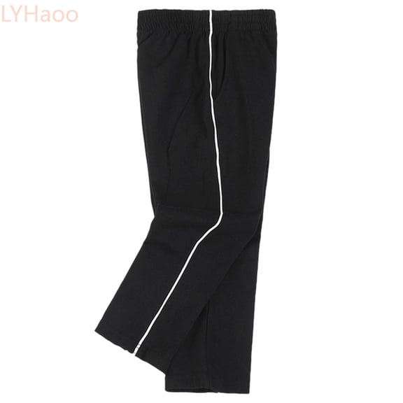 LYHaoo Boys And Girls Students Summer And Fall Casual Pants Trousers Straight Pants (3Y 9Y) Wide Leg Pants for Boys(Black)