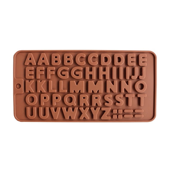 Clearance Under $2.66! 2 Pack Silicone 26-Letter Alphabet Mold for Chocolate and Candy (Brown)