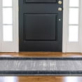 thumbnail image 3 of Ottomanson Border Kitchen Runner Rug 1'10" x 7' - Non Slip Low Pile Carpet, Gray/Navy, 3 of 14