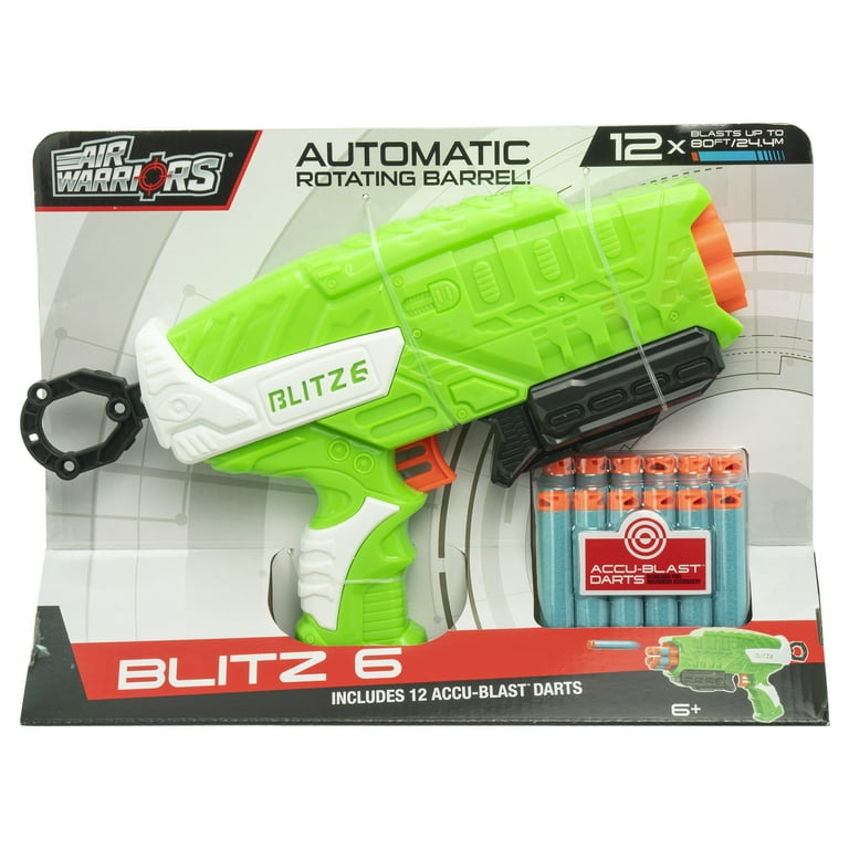 Blitz 6 Dart Blaster W/ 12 Accu-Blast Darts, Ages 6+ - Walmart.com
