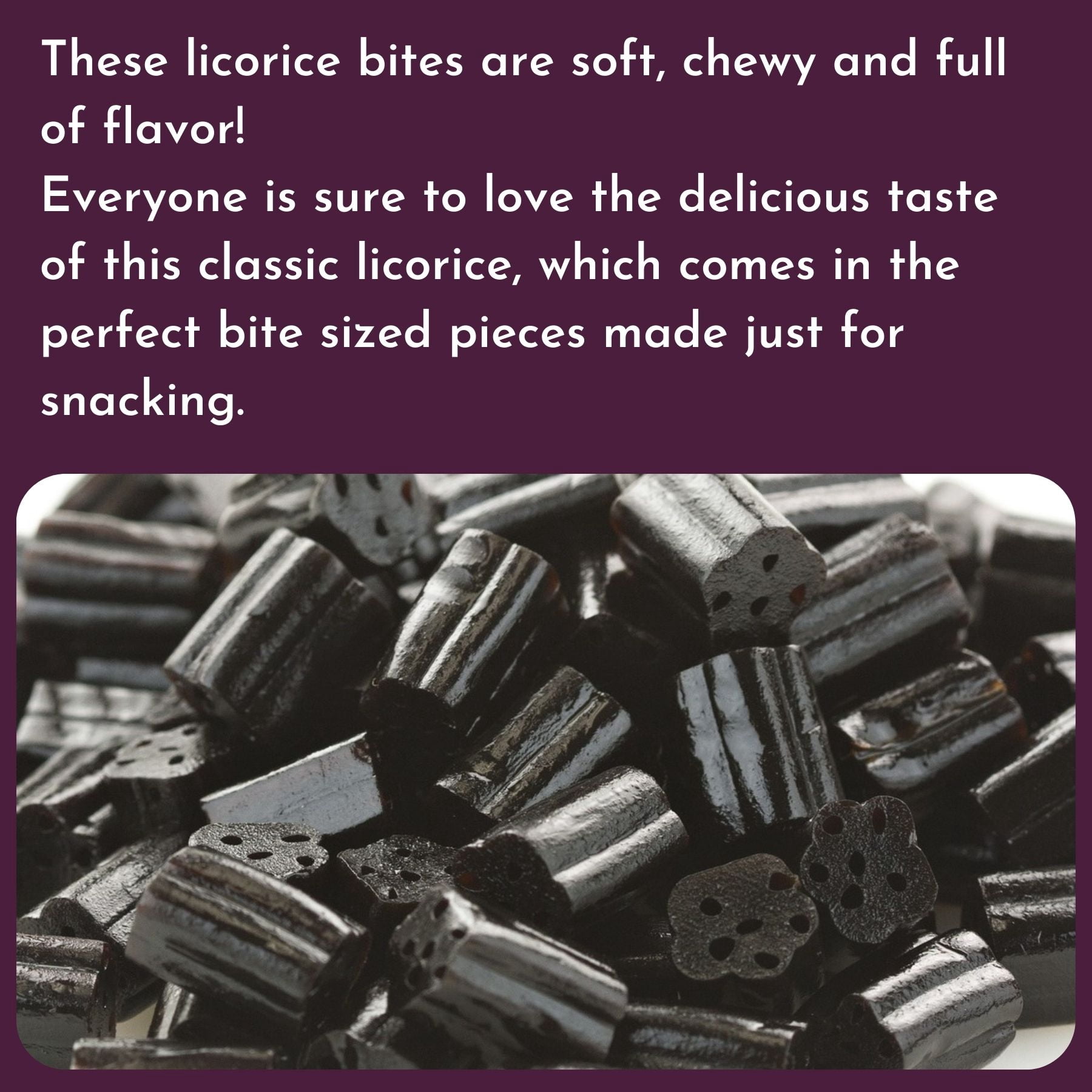 WinCrest Bulk Black Licorice Bites - 5 Lb Case