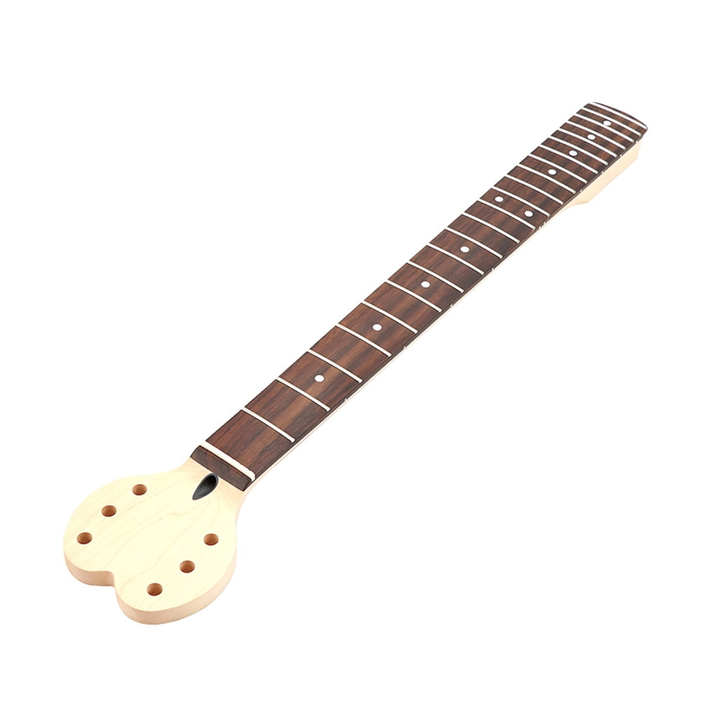 Yokua Electric Guitar Neck Unfinished Guitar Neck String Instrument DIY Parts