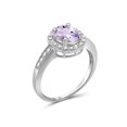 thumbnail image 4 of JewelersClub Pink Amethyst Ring Birthstone Jewelry–1.10 Carat Pink Amethyst 14K Gold Plated Silver Ring Jewelry with White Diamond Accent–Gemstone Rings with Hypoallergenic 14K Gold Plated Silver, 4 of 4