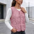 thumbnail image 5 of Edvintorg Women's Fleece Lined Waistcoat Winter Sleeveless Vest Casual Outerwear with Pockets Plus Size Womens Clothing, 5 of 8