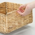thumbnail image 3 of mDesign Woven Hyacinth Kitchen Basket Organizer with Handles - 8 Pack - Natural, 3 of 8