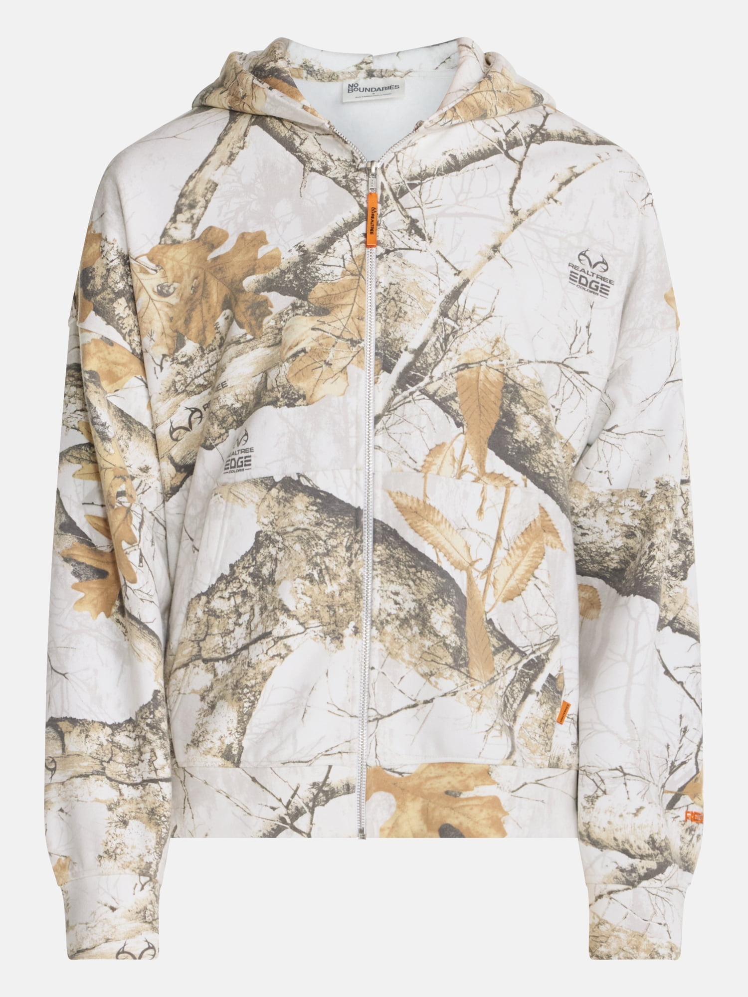 No Boundaries x Realtree Boxy Fit Heavyweight Fleece Full Zip Hoodie, Men's Sizes XS-4XLT